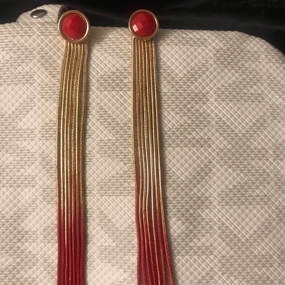 Red Steve Madden Earrings - Picture 1 of 2